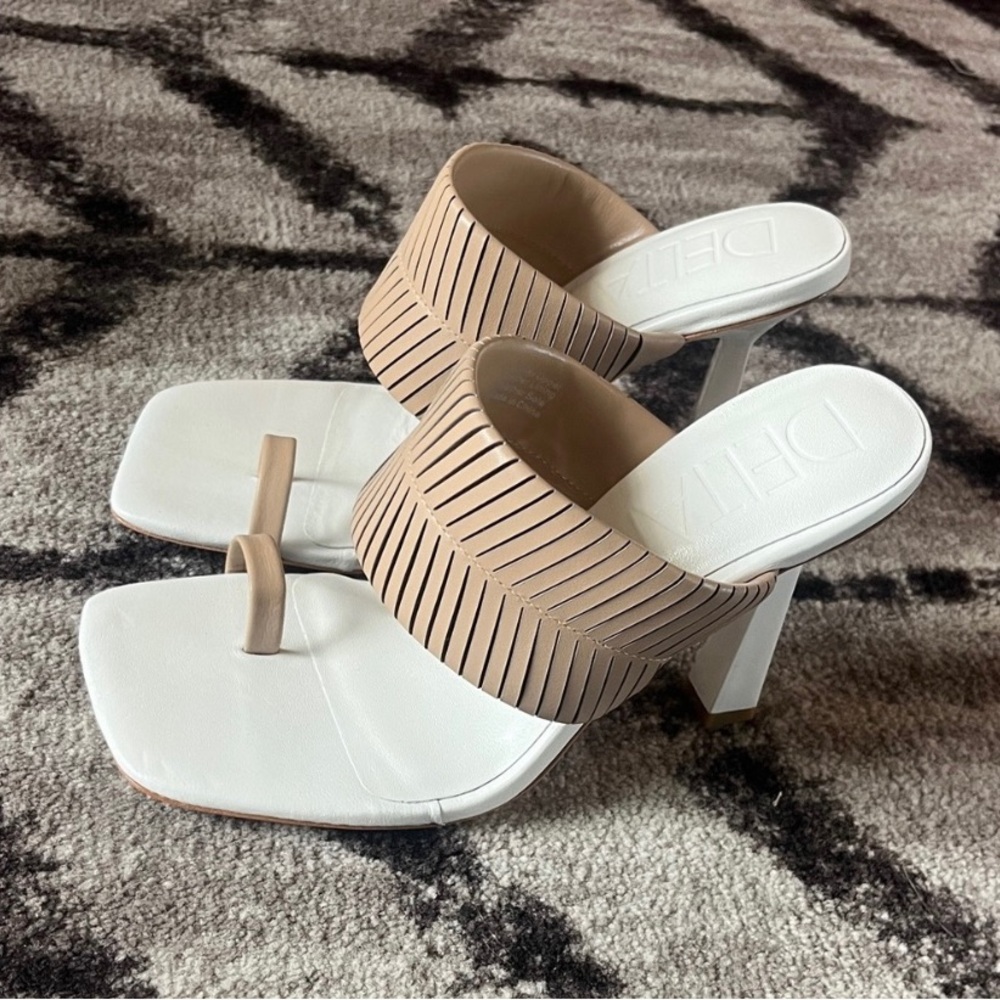 Deltan Kelsea Leather Braided Sandals